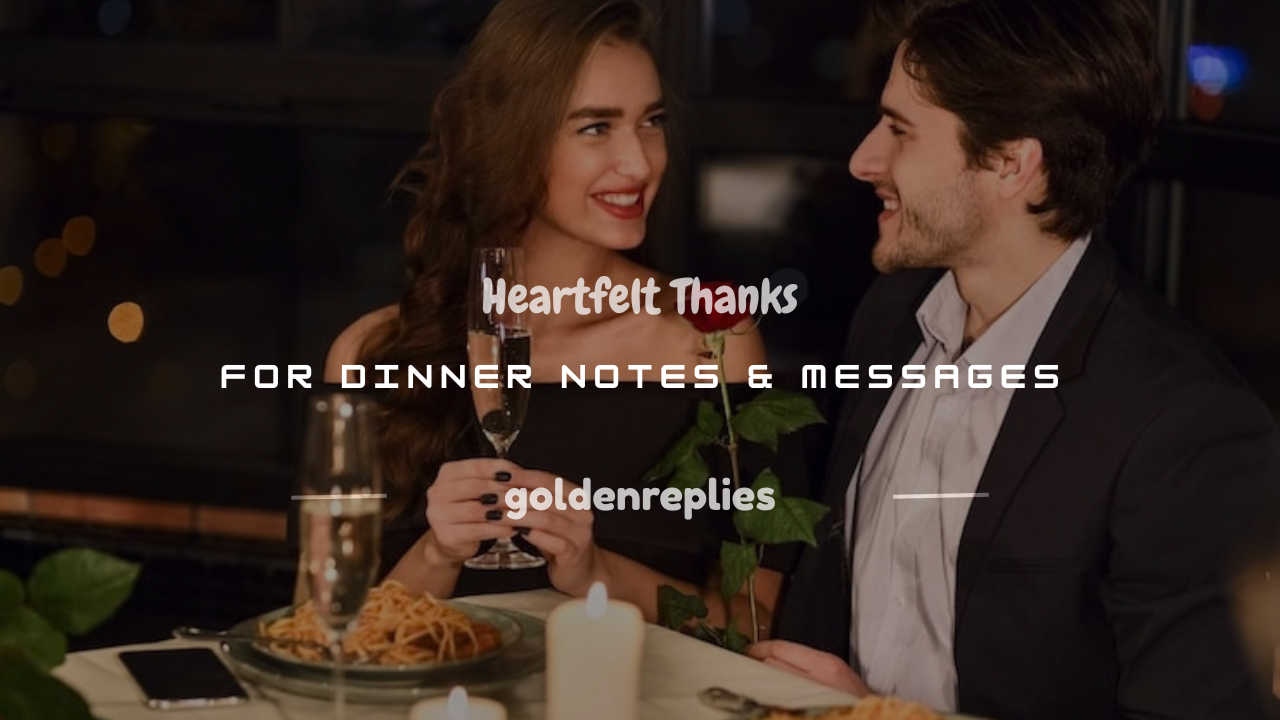 thanks for dinner note