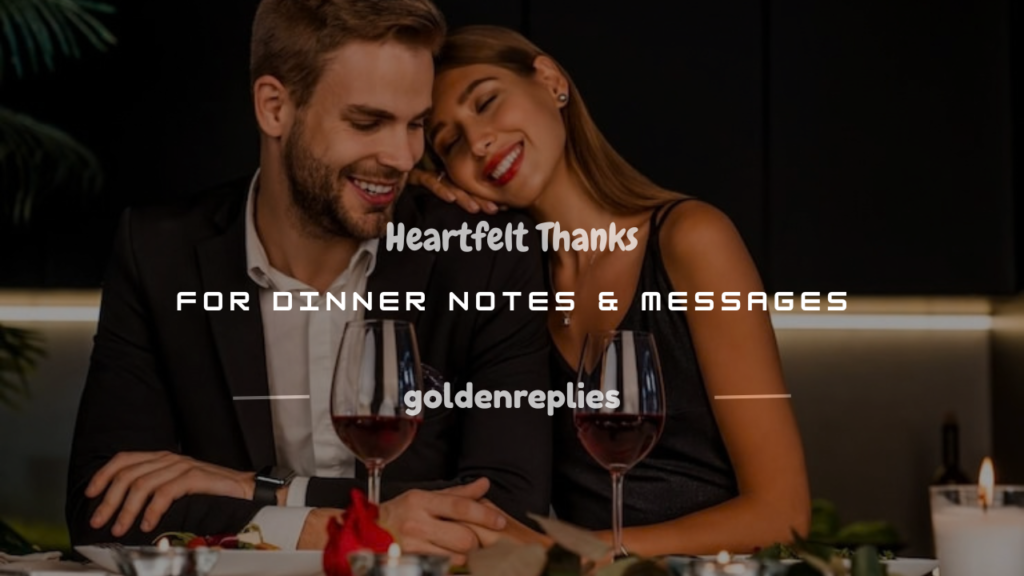 thanks for dinner note